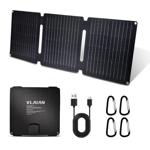 Portable Solar Panel,Foldable Solar Panels Charger for Camping Hiking 30W