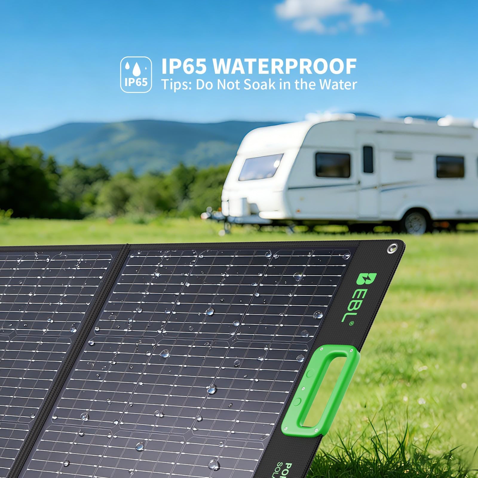 EBL 100W Portable Solar Panel for Power Station, 18V Foldable Solar Charger f…