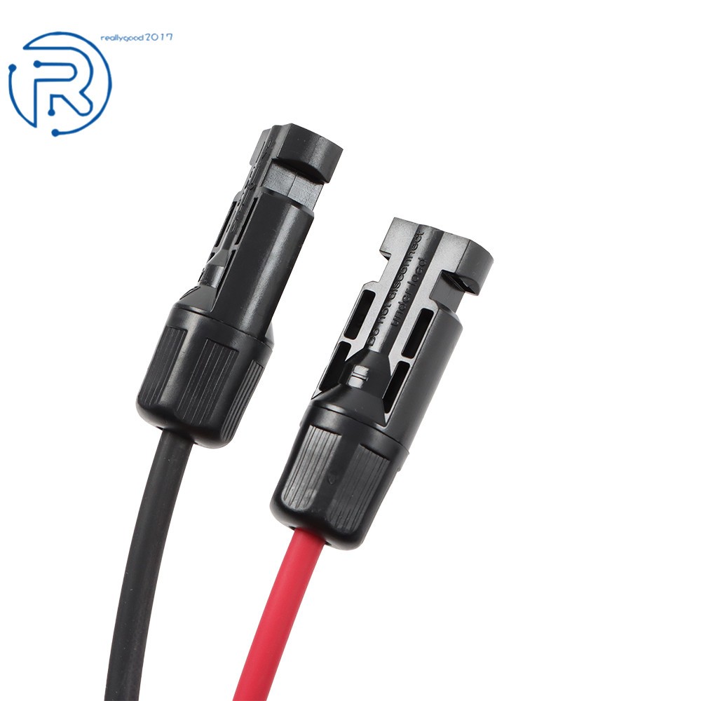 12AWG 20M 4mm² Black+Red Solar Panel Extension Cable Wire+Connector New