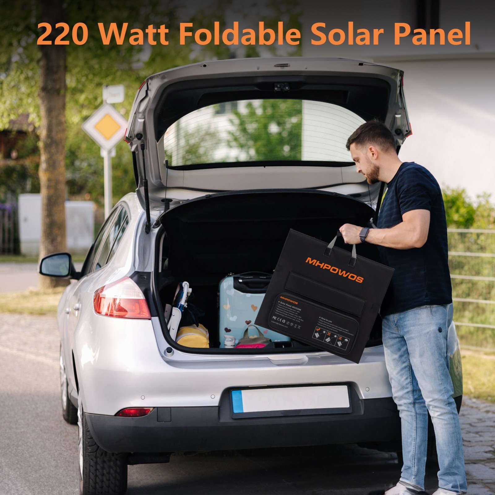Folding Solar Panel kit 220W 20V 40V for Bluetti AC180 AC70 ECOFLOW Powerstation