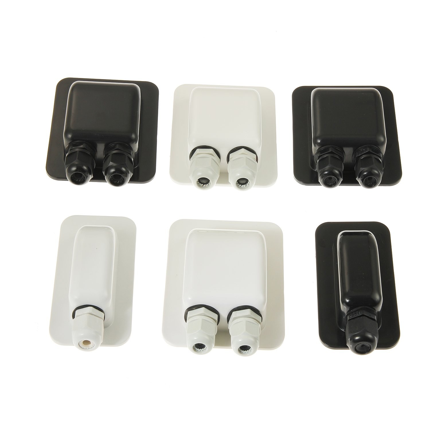 Weatherproof ABS Solar Double Cable Entry Gland,Curved Cable Connector for All C