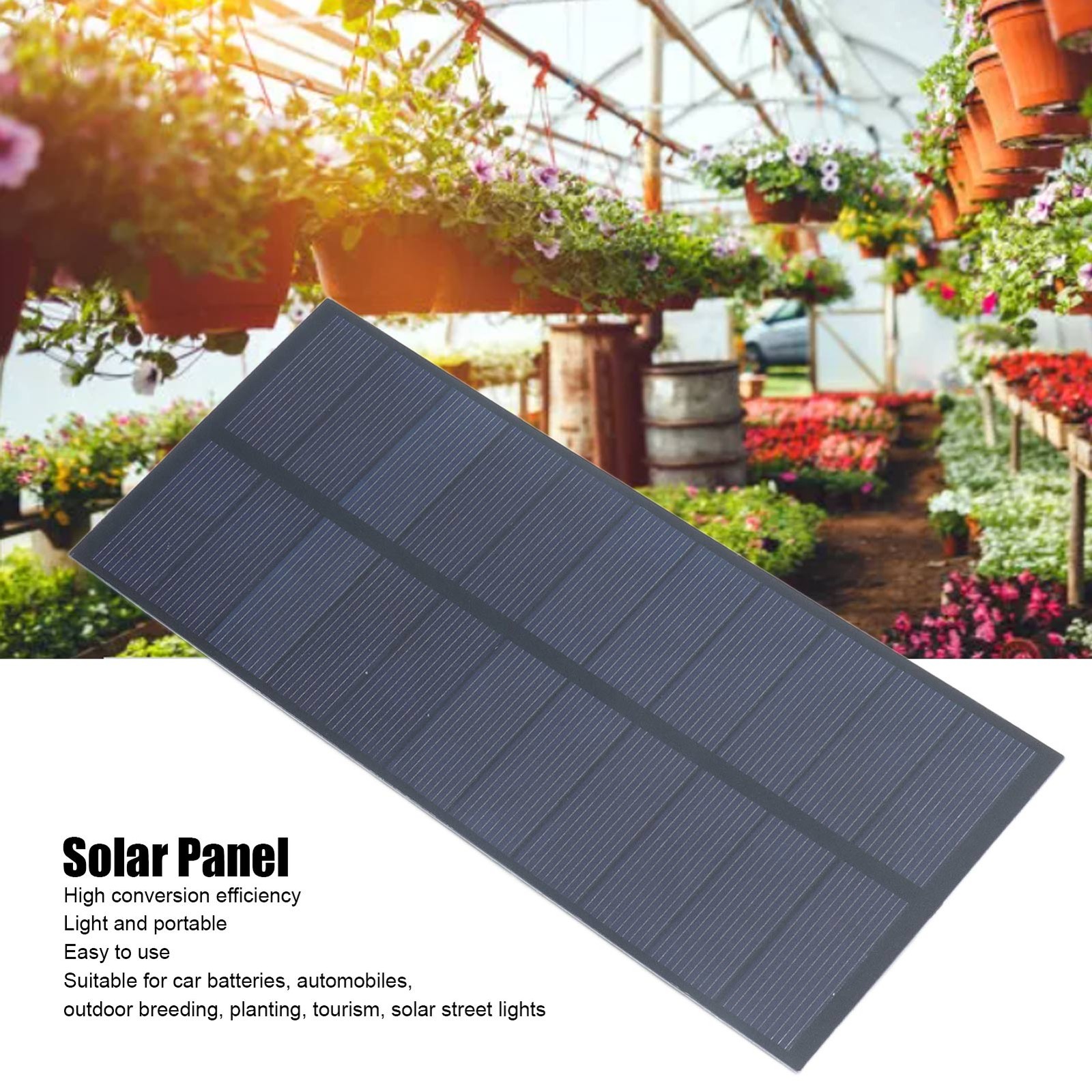 2.5W Solar Panel 188×78.5mm Solar Charging Board 3.7V‑5V Battery Charger Portabl