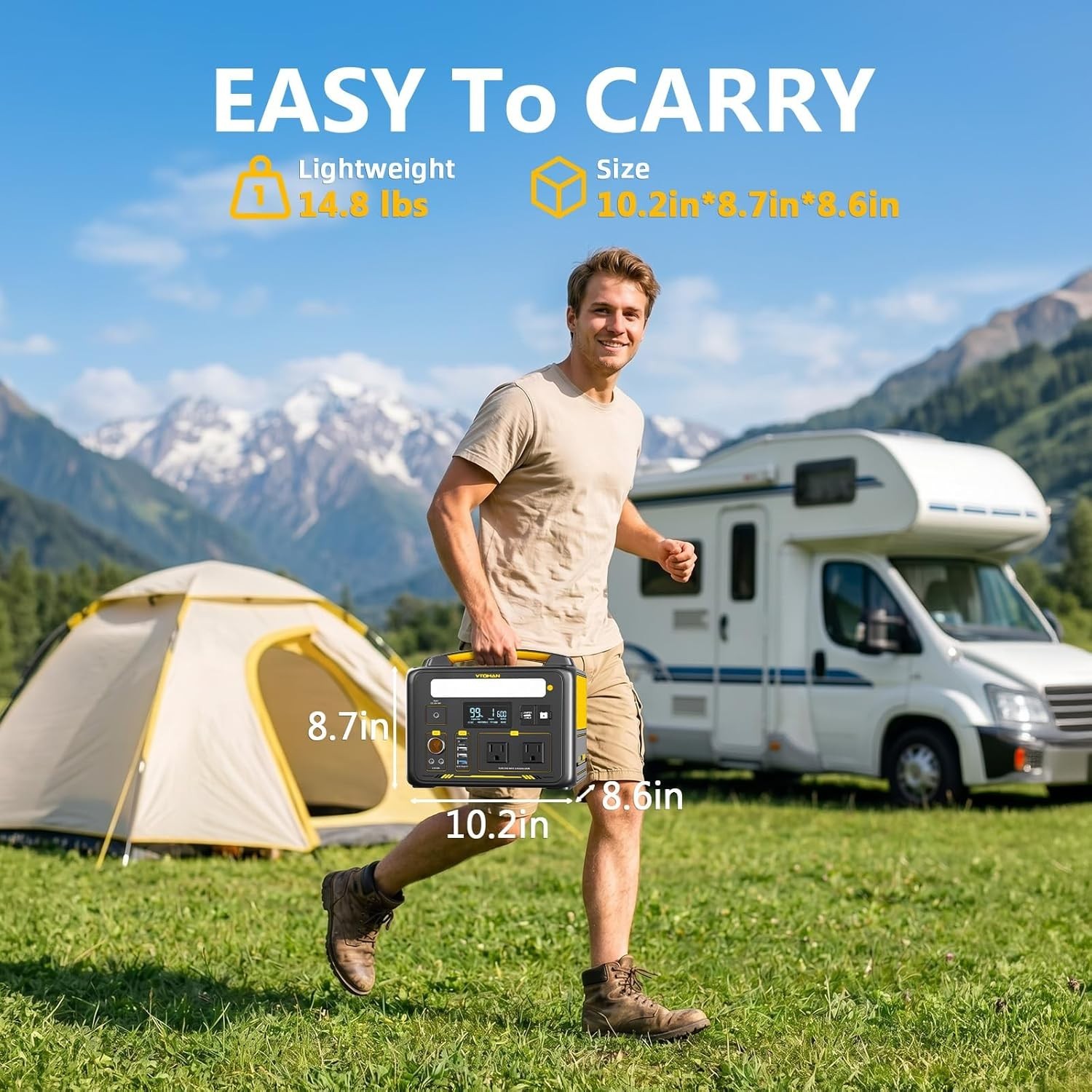 Portable Solar Power Station 600W: Jump 600X LiFePO4 Battery ]]