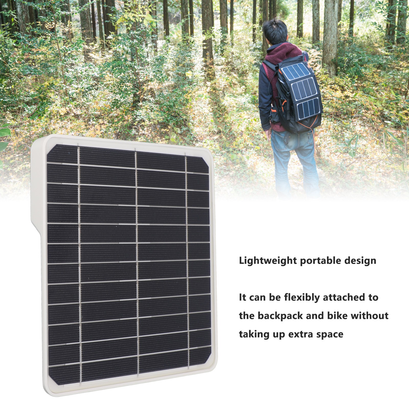 20W Portable Solar Panel With USB TYPE C 5V 2A Waterproof For Backpack