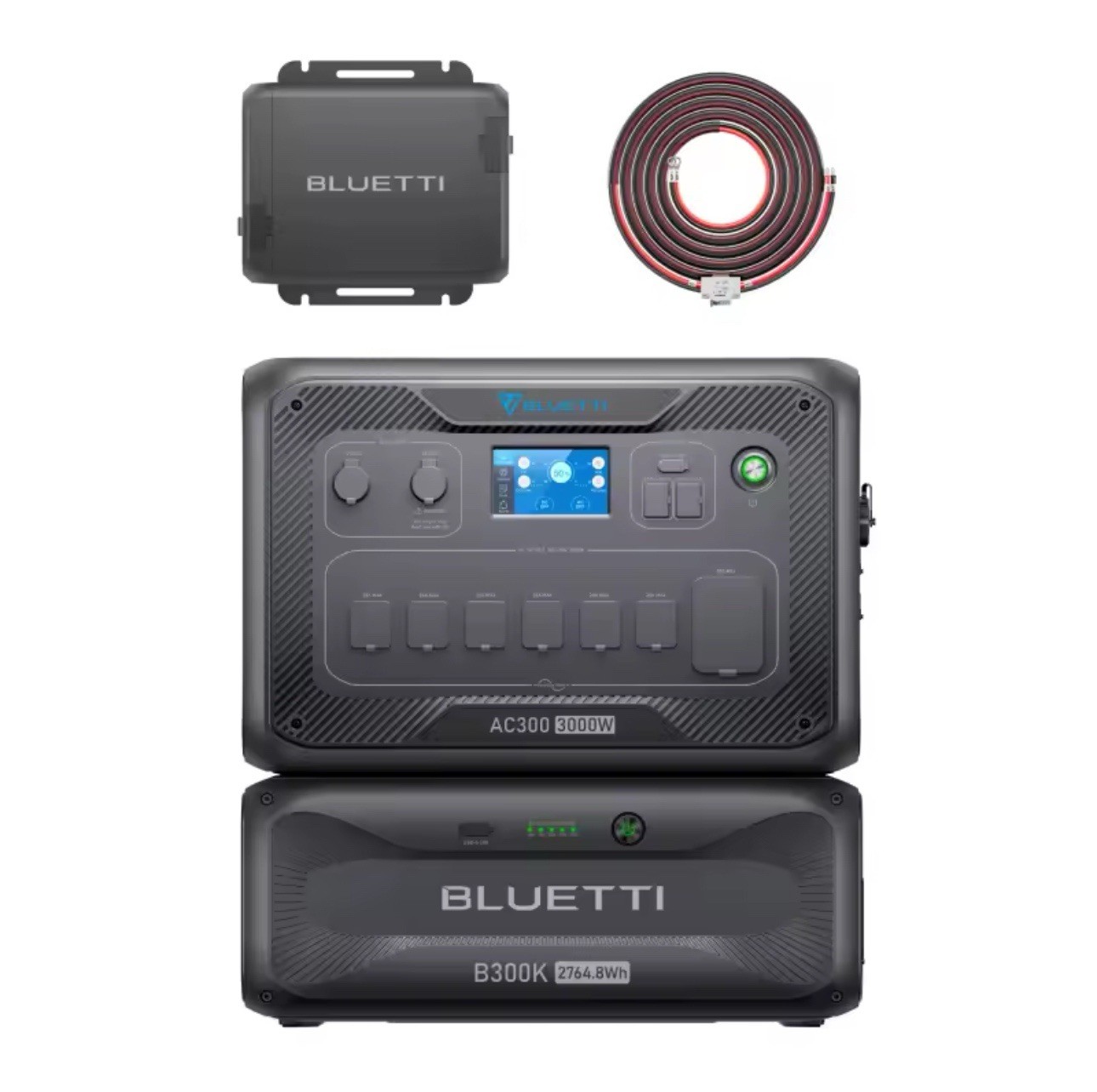 BLUETTI AC300 Solar Battery & B300K Expansion, 2764.8Wh Lifepo4 Backup Battery.