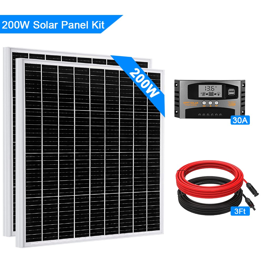 200W Solar Panel 18V Marine Monocrystalline Solar Battery Charger Automotive