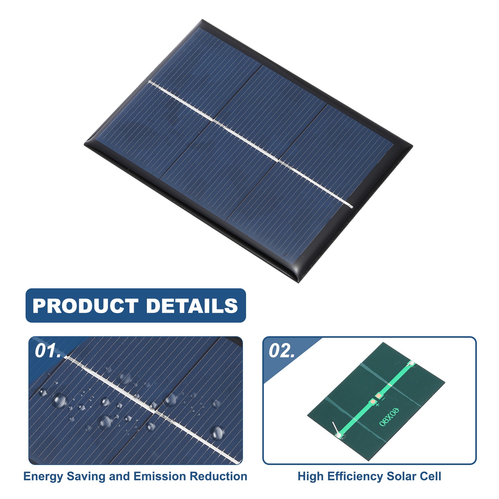5Pcs Mini 1.5V 0.45W 300mA Solar Panels for Photovoltaic Cells
