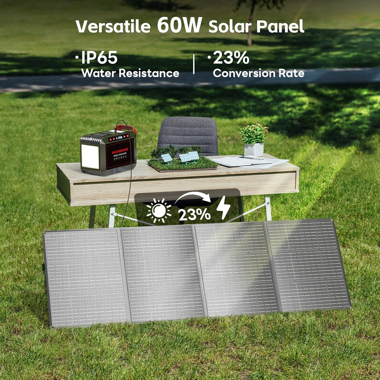 MARBERO 237Wh Solar Generator with Solar Panel Included Portable Power Station 3