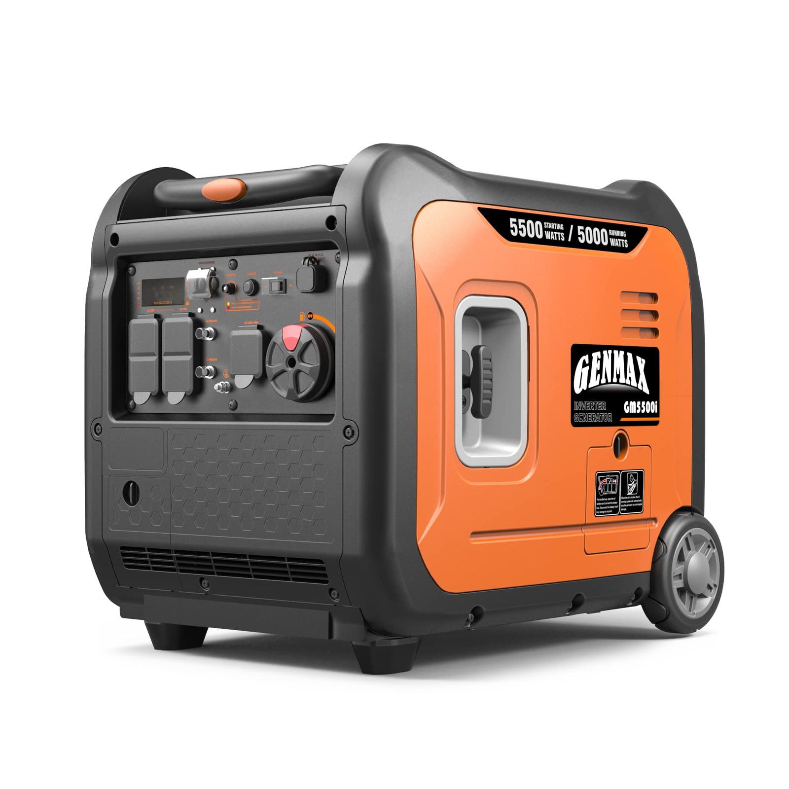 GENMAX Portable Generator，5500W Ultra-Quiet Gas Engine, EPA Compliant, Eco-Mo…