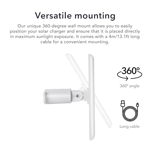 Solar Panel Compatible with Ring Spotlight Cam/Plus/Pro Battery, 2 Pack White