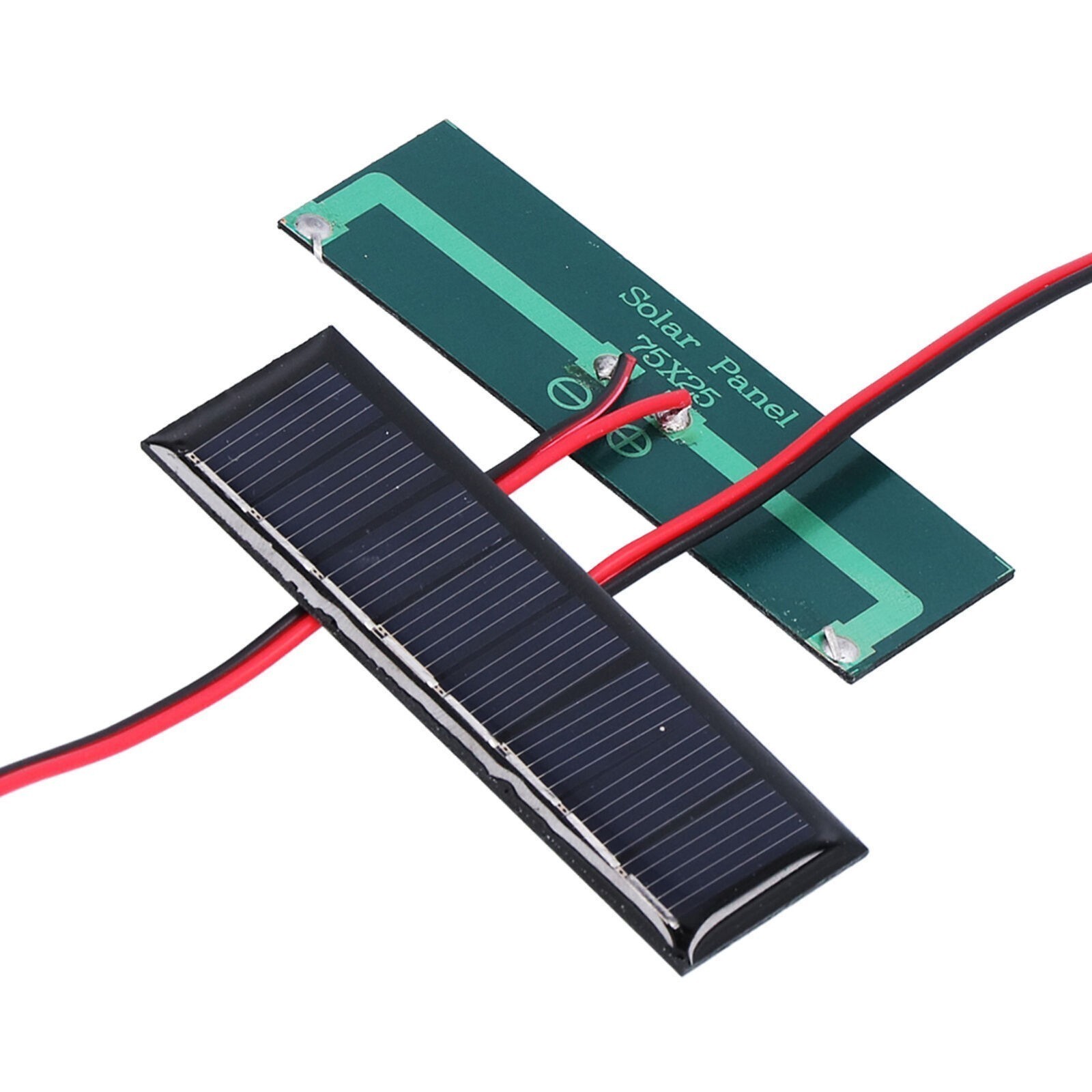 2Pcs 0.2W 4V Solar Panel with Electronic Wire Polysilicon Solar Board