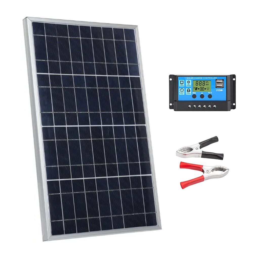 10W Solar Panel Solar Battery Charger 18V Solar Panel Kit + Charge controller