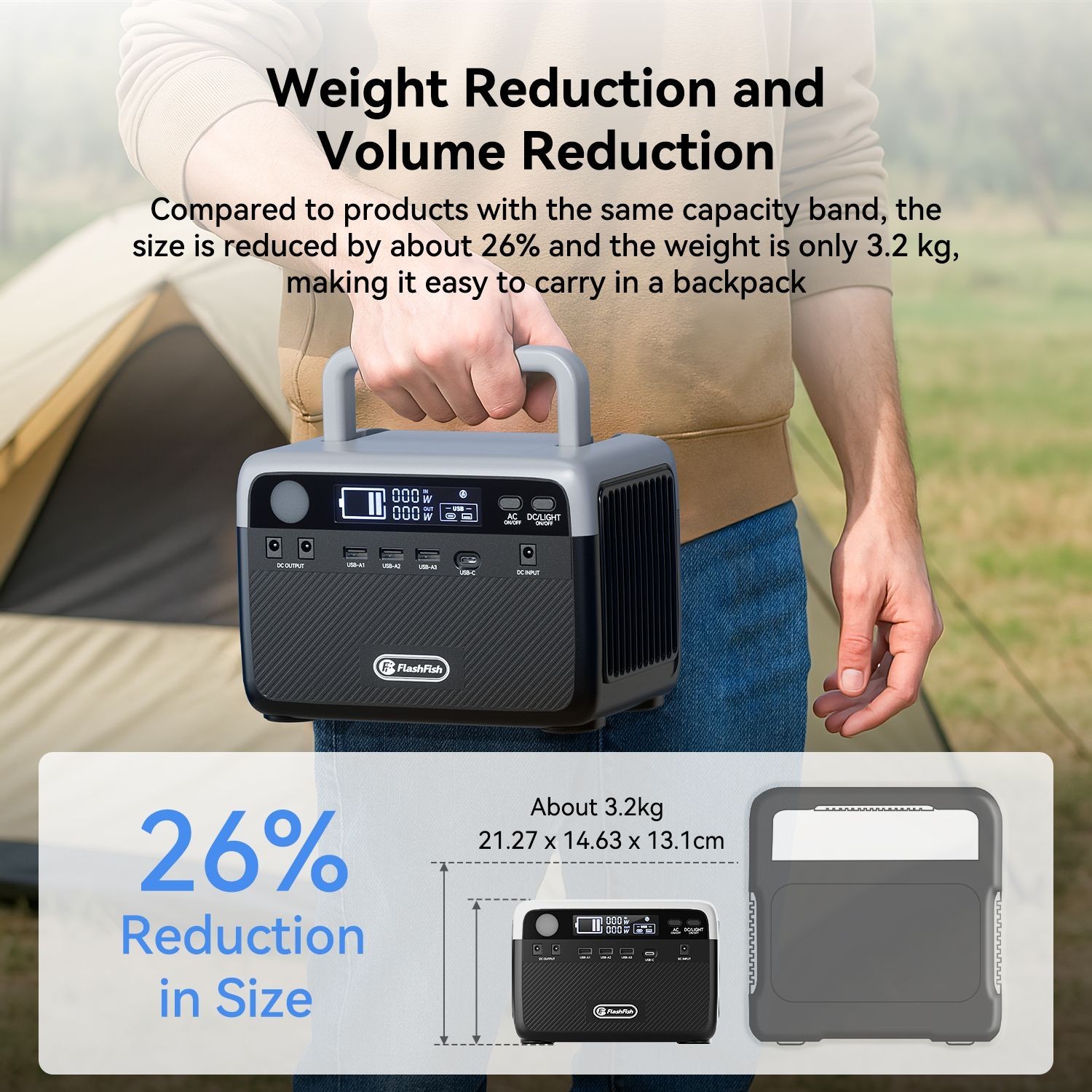 300W 72000mAh Portable Power Station Solar Generator CPAP Backup Battery Charger