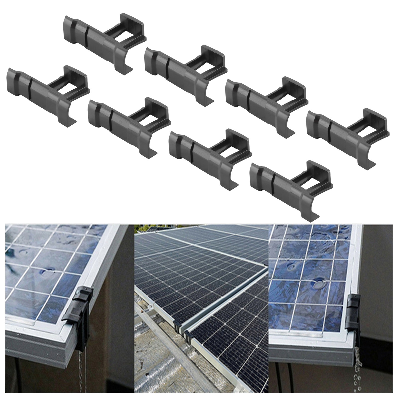 20Pcs Durable Solar Panel Drain Clips For Outdoor Use Recommended