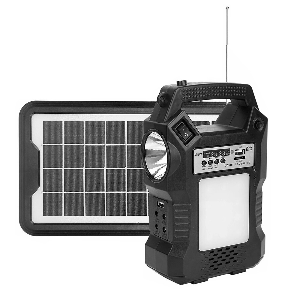 Emergency Solar Weather Radio 2000mAh Power Bank Charger Flash Light K7