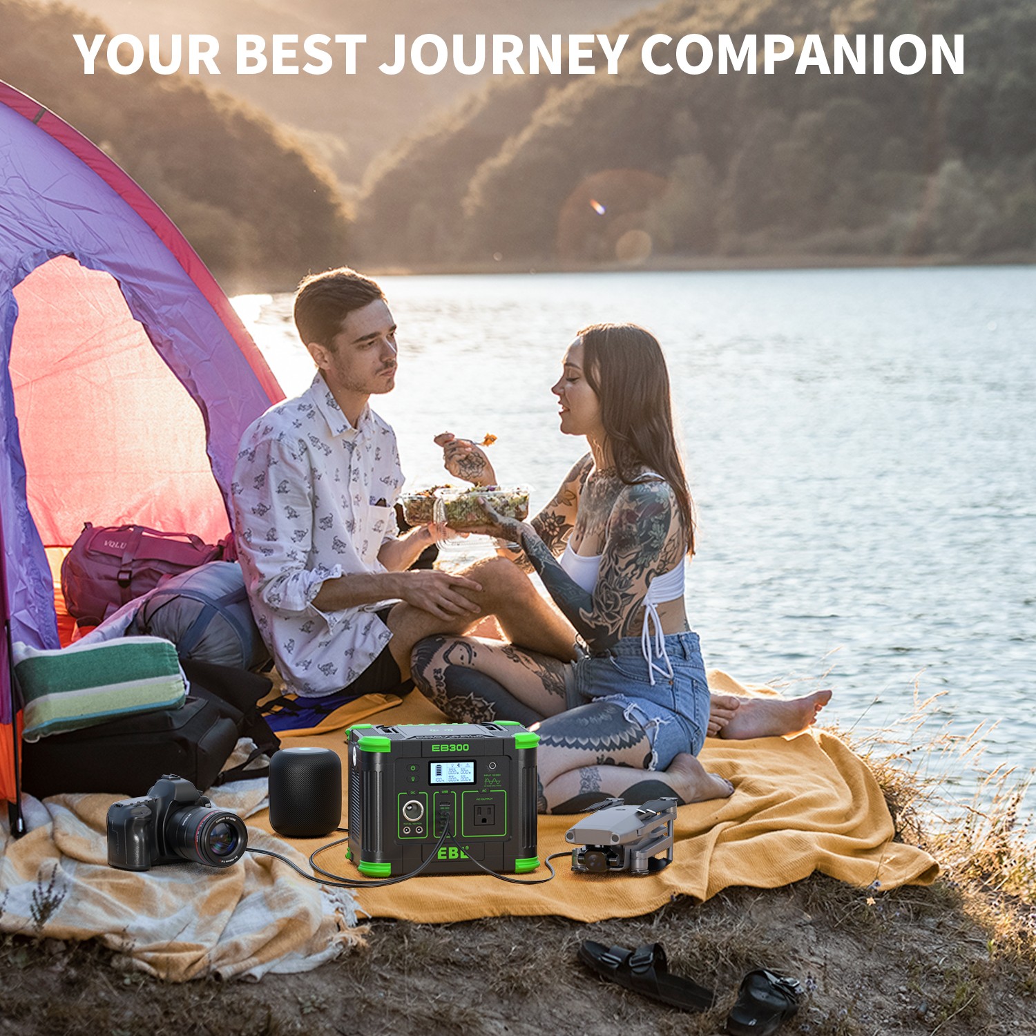 330W 288.6WH Portable Power Station Solar Charger Generator Supply Home Camping