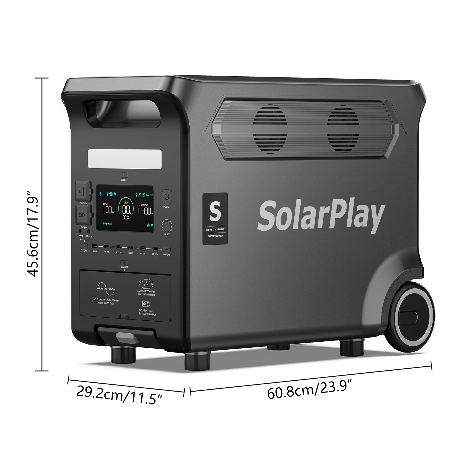SolarPlay 96/2160/2304/3840Wh Power Station for Outdoor, RV, Camping Generator
