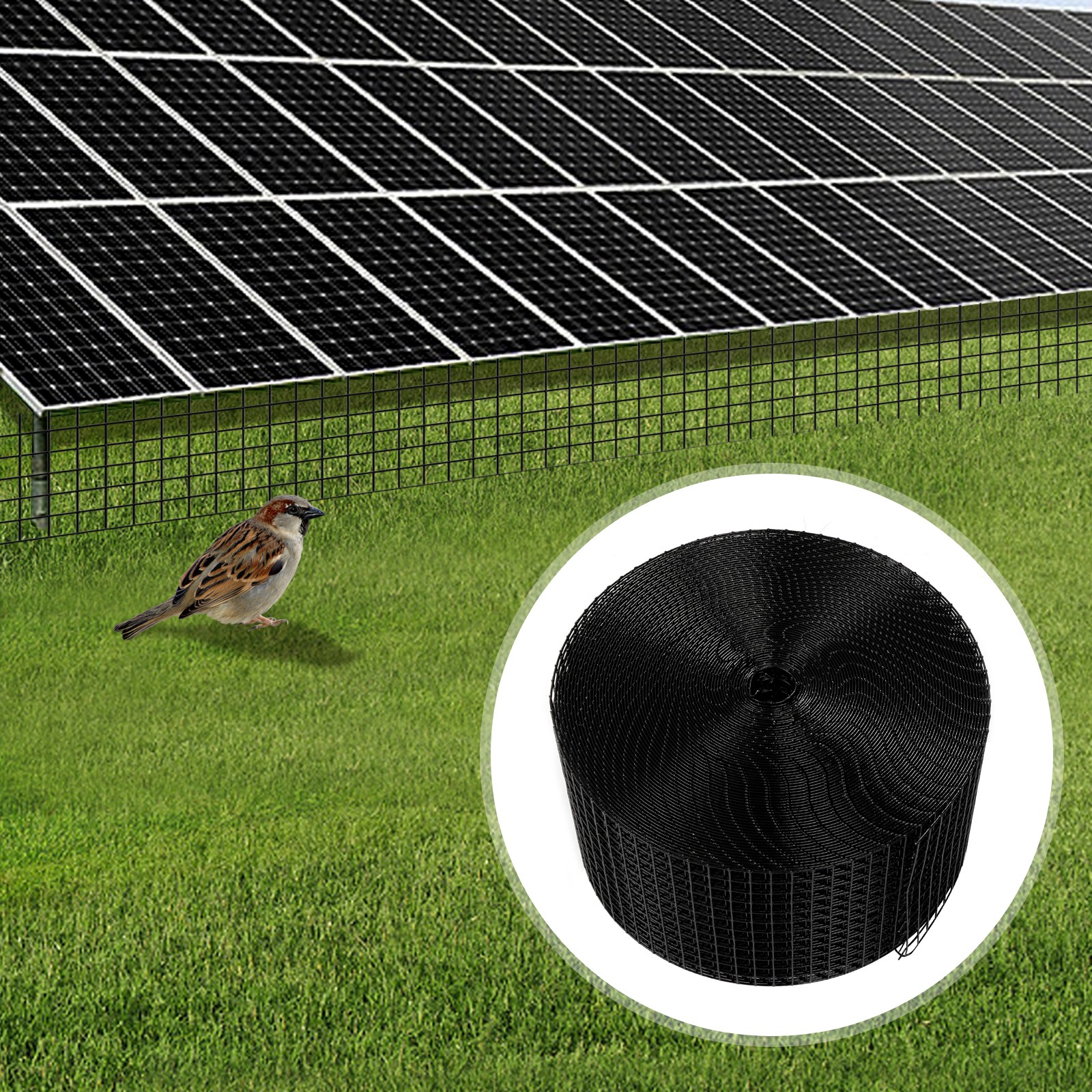 100ft Solar Panel Wire Mesh Roll & Clip kit – Pigeon Bird Proofing Guard Kit