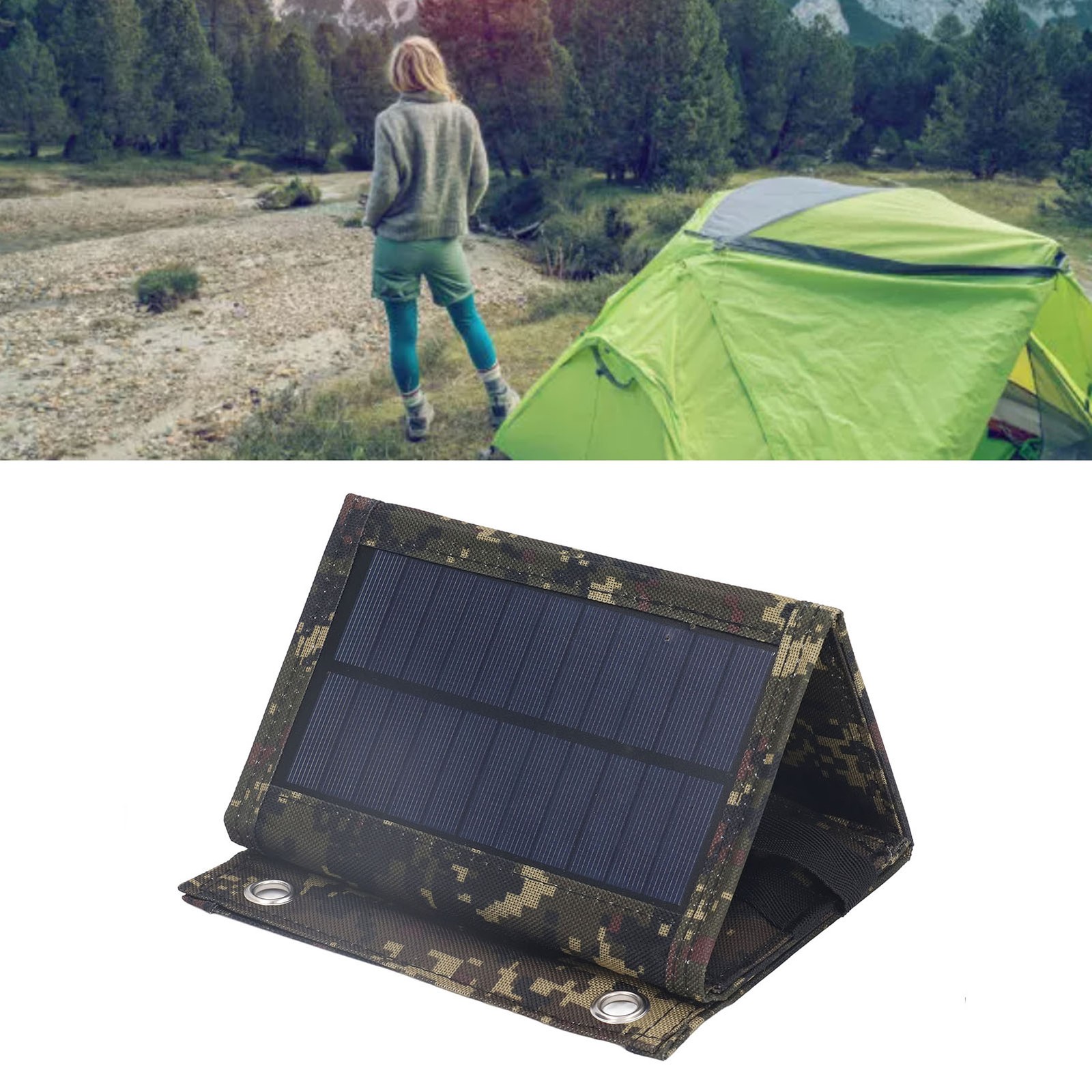 10W 5V Portable Folding Solar Panel Charger Kit IP65 Foldable Solar Charger
