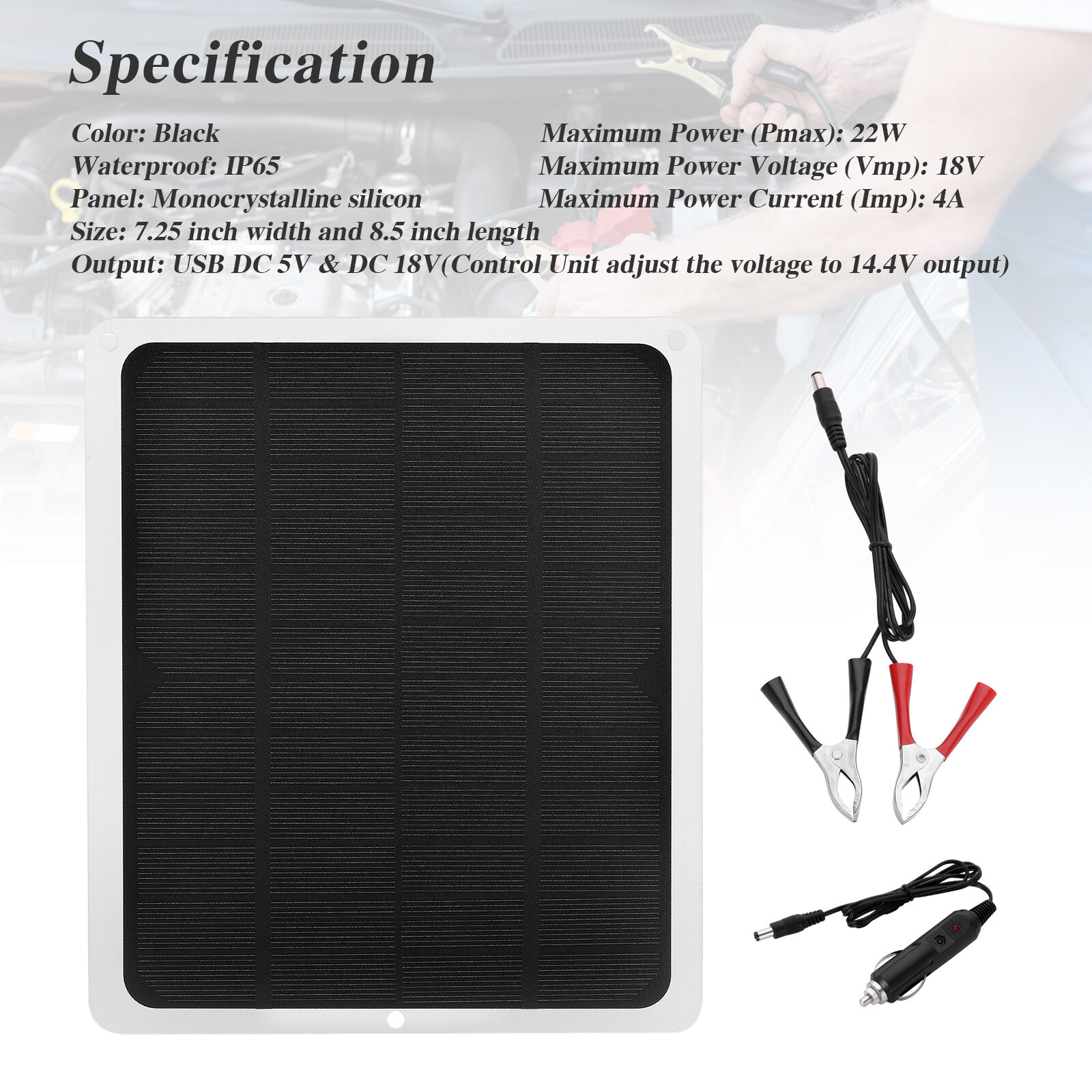10W 12V Solar Panel for Car Boat RV Trickle Battery Charger Kit Power Supply USA