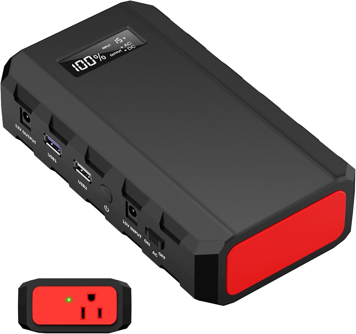 Portable Power Station with AC Outlet, 65W/110V External Battery Pack 24000mAh