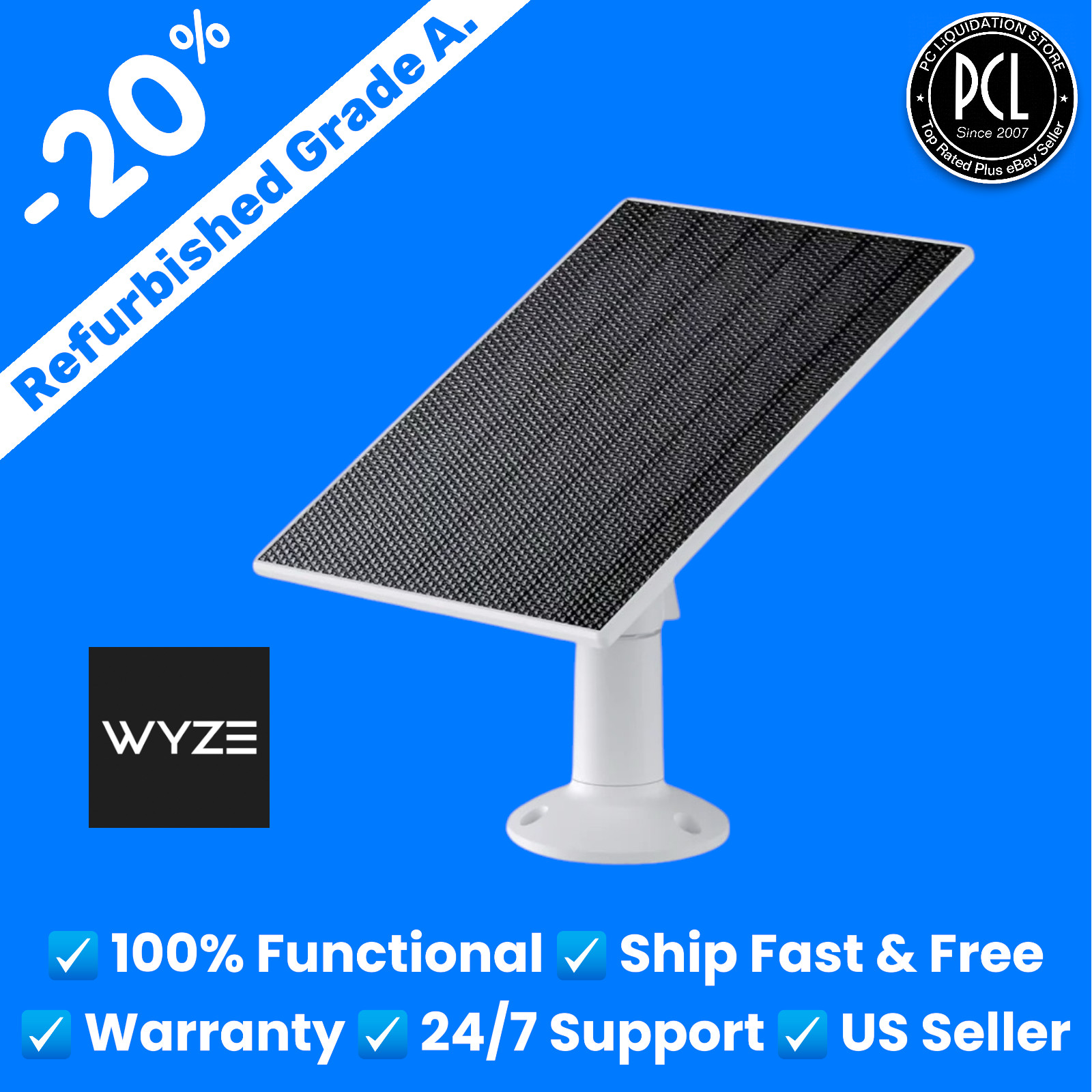 ✅ Wyze Solar Panel – 2.5W Solar Charger for Outdoor Cams v1/v2/Pro – Excellent ✅
