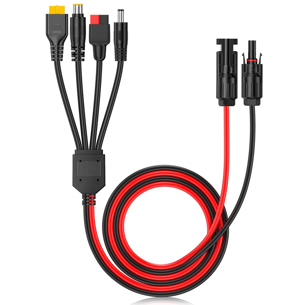 4-In-1 Solar Panel Connector Extension Cable Splitter for Connector DC4241