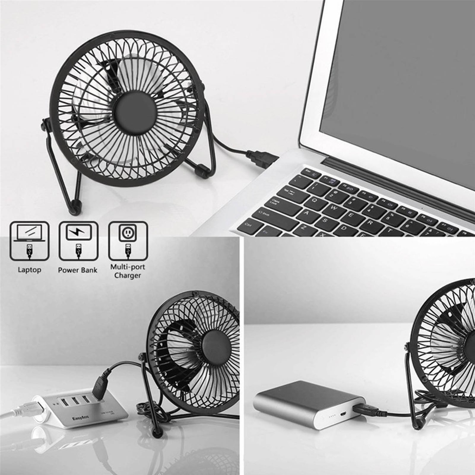 Solar Panel Fan Portable Mini USB Cooling Fan for Greenhouse RVs Camping Attic