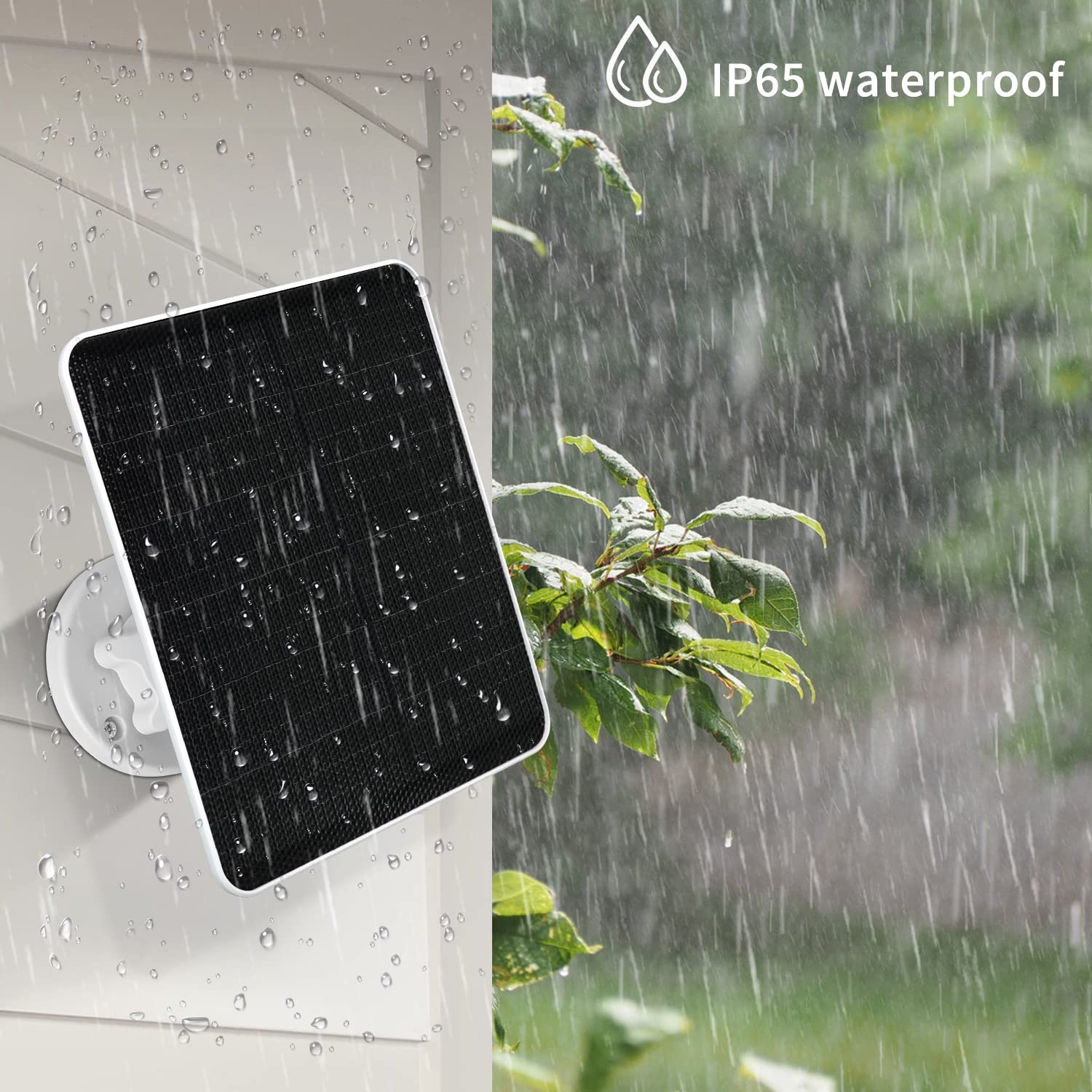 Solar Panel for Security Camera, 6W Solar Panel with Micro USB & USB-C Port,C…