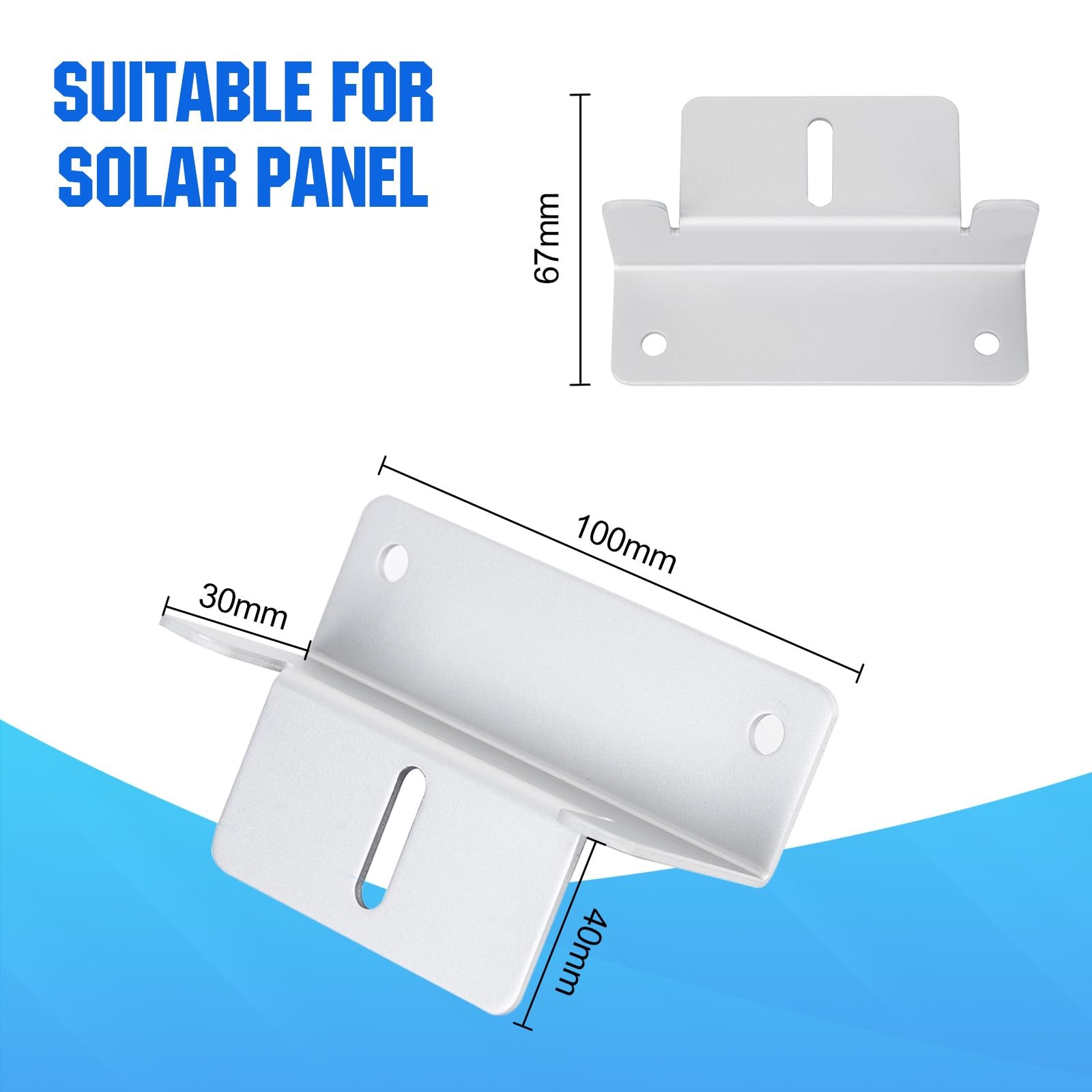 ECO-WORTHY 16 Units Solar Panel Mounting Brackets,Z Bracket Sets Lightweight …