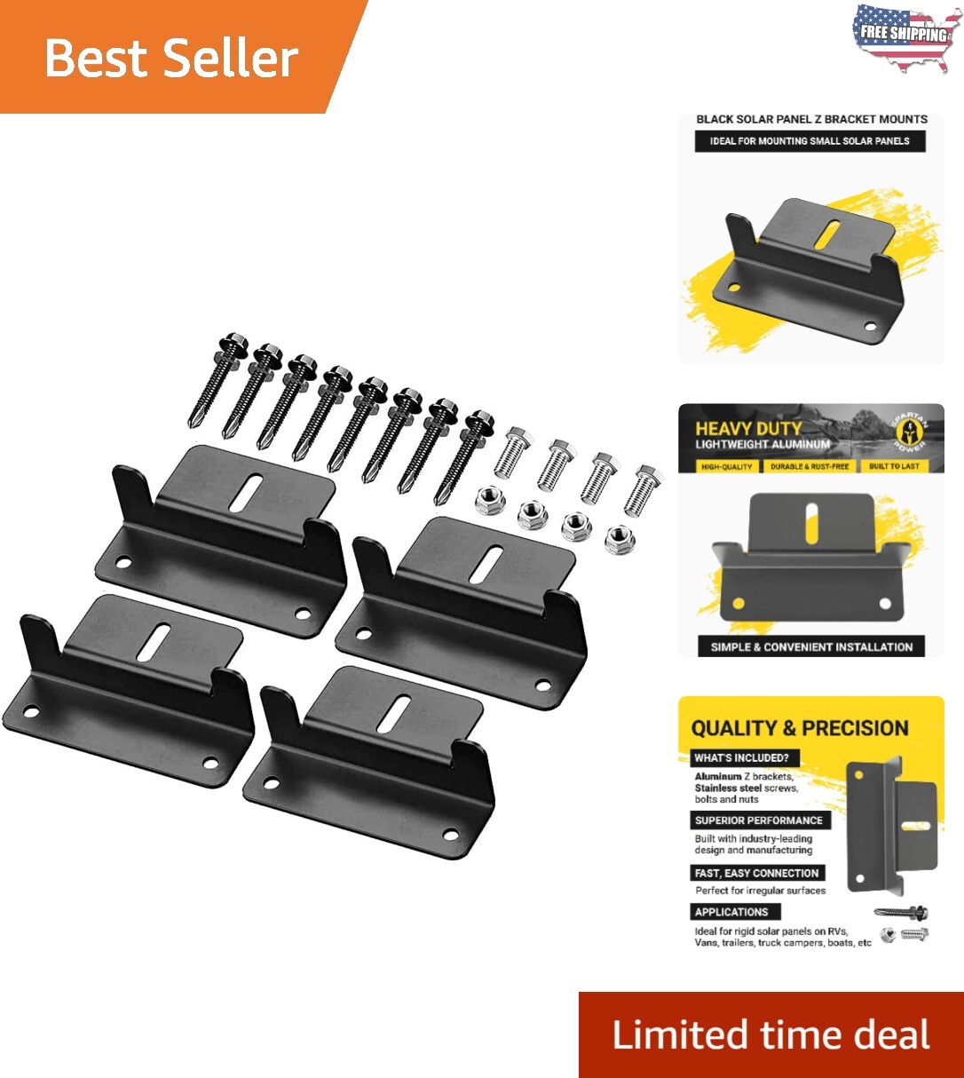 Versatile Z Bracket Solar Panel Mounts – Perfect for RVs, Campers, and More