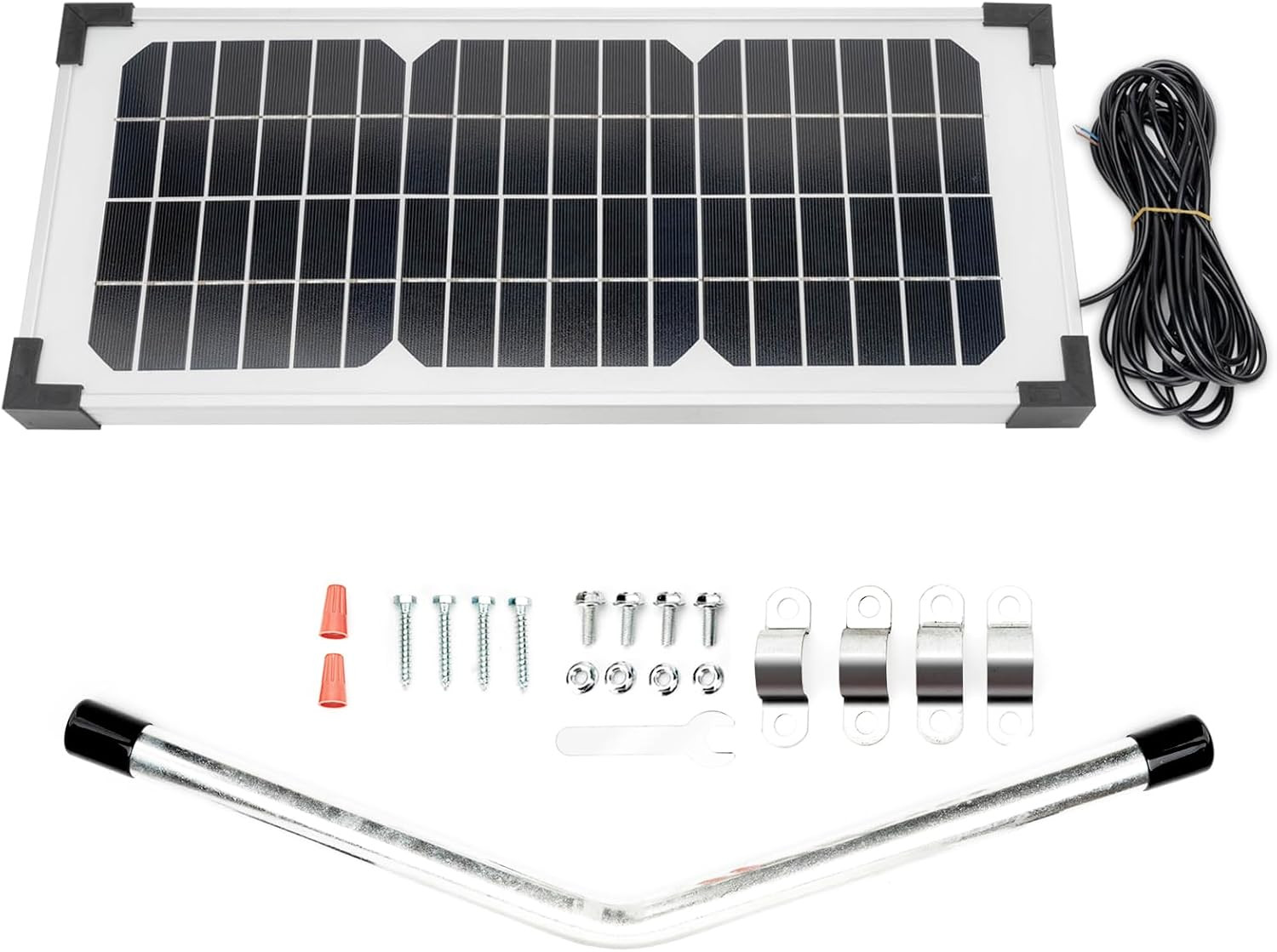 FM123 10 Watt Solar Panel Kit Fit for Mighty Mule Automatic Gate Openers, 12V Po