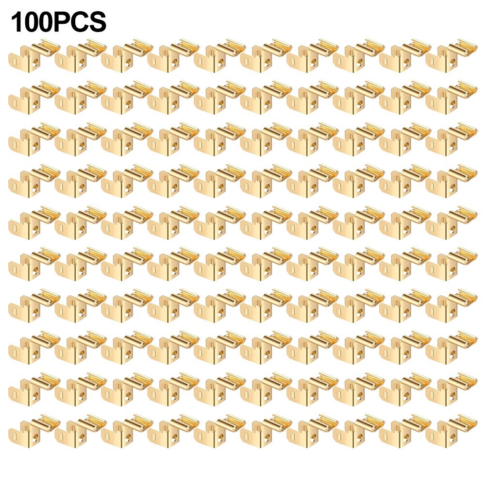 Easily Accessible 25 Pcs Brass Piggyback Spade Connectors in Bulk Packs