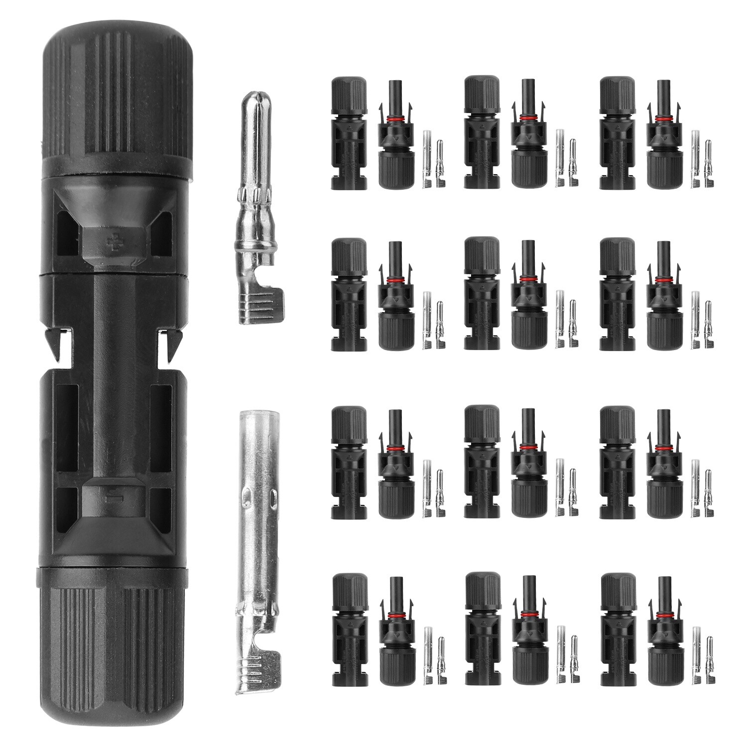 New Black, Solar Panel Connector IP67 Waterproof Adapters Set of 10 Pairs