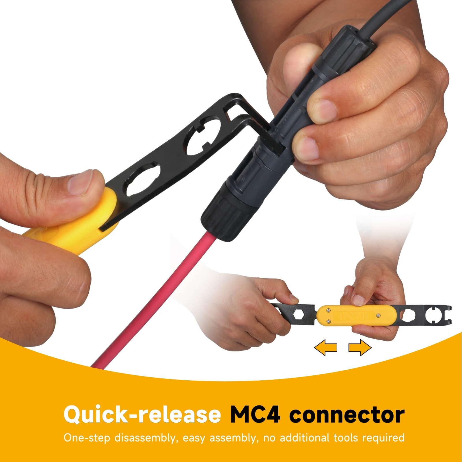 Universal MC4 Disconnect Tool Metal MC4 Tool with 6-in-1 Wrench Efficient Sol…