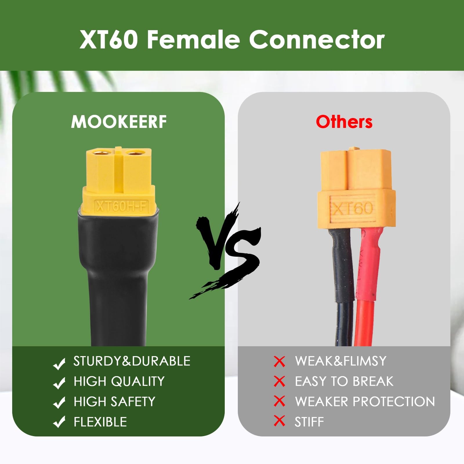 30FT 10AWG Solar to XT60 Extension Cable for Power Stations & Generators
