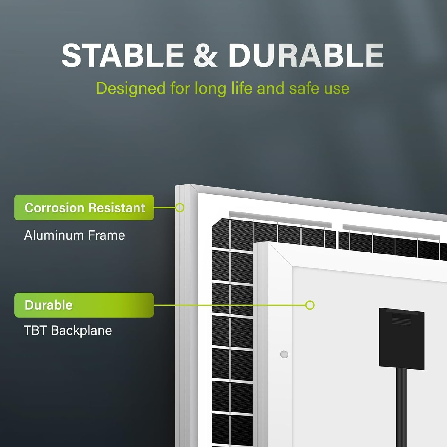 12V 10W High-Performance Solar Panel – Long-lasting Energy for Your Adventures