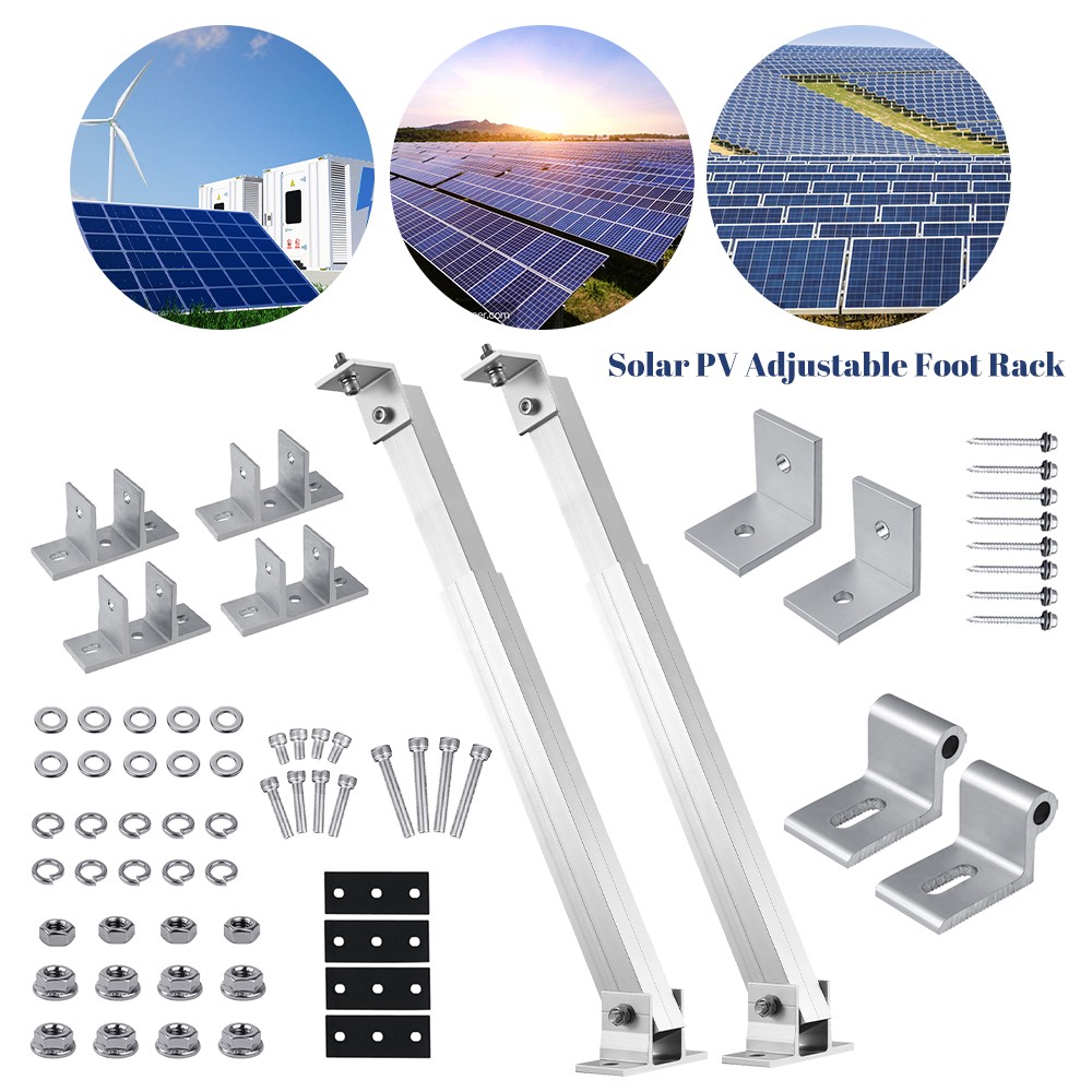 36-68cm Adjustable Solar Panel Mount Bracket Kit Ground Multifunction Support