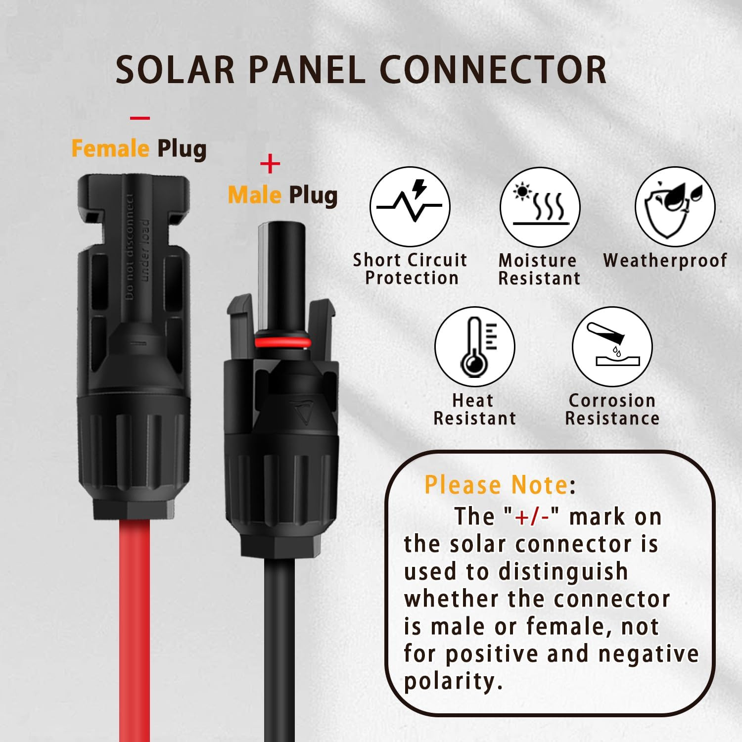 16.4FT/5M Solar Panel Adapter for Jackery, Compatible with MC-4 to DC 8Mm Extens