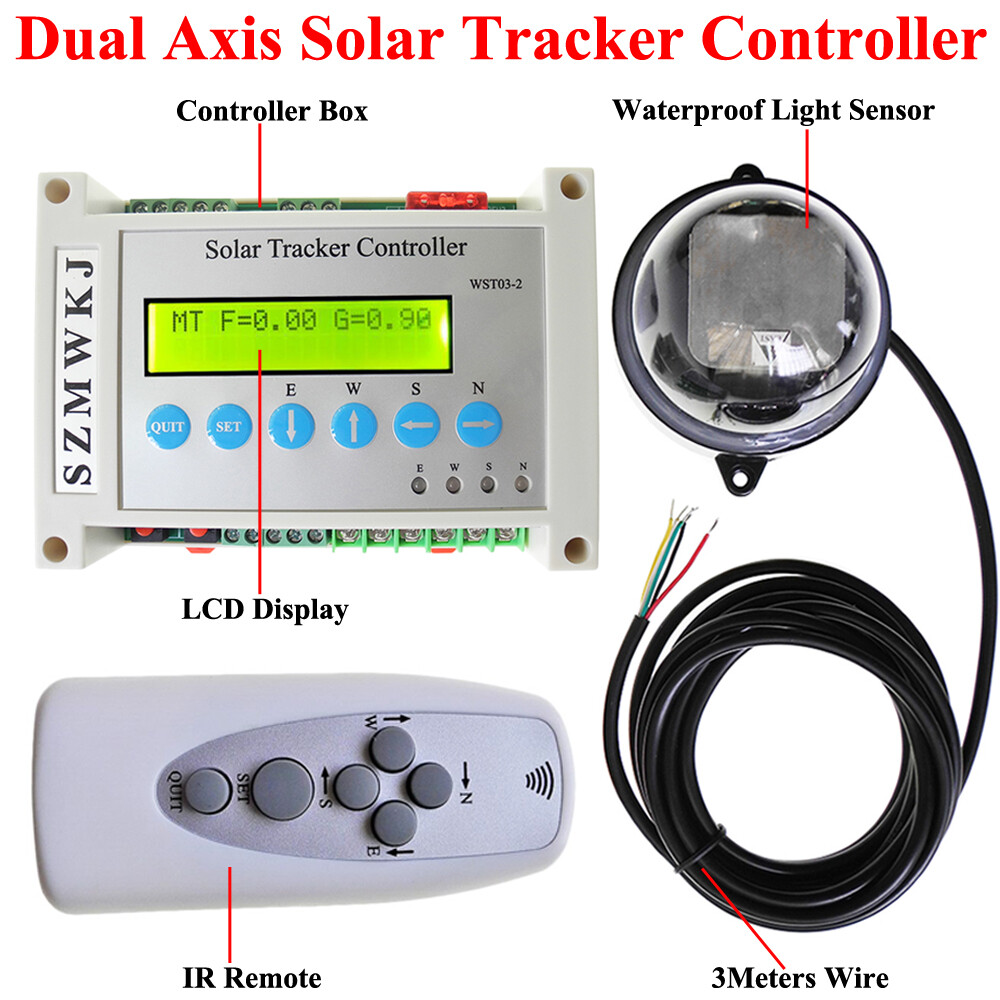 Auto-Tracking Single/Dual Axis Solar Tracker Controller + Relay Extension Module