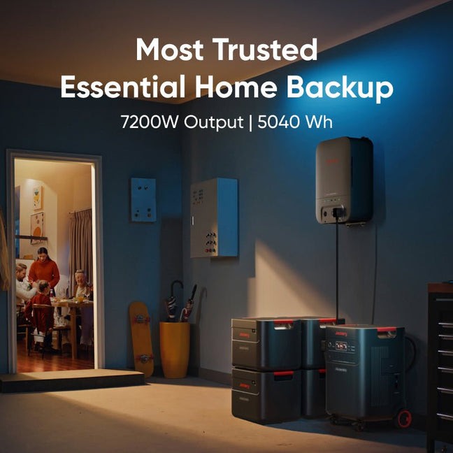 Jackery 5000 Plus 10kWh 7200W Home Backup System + Solar + Battery + Transfer