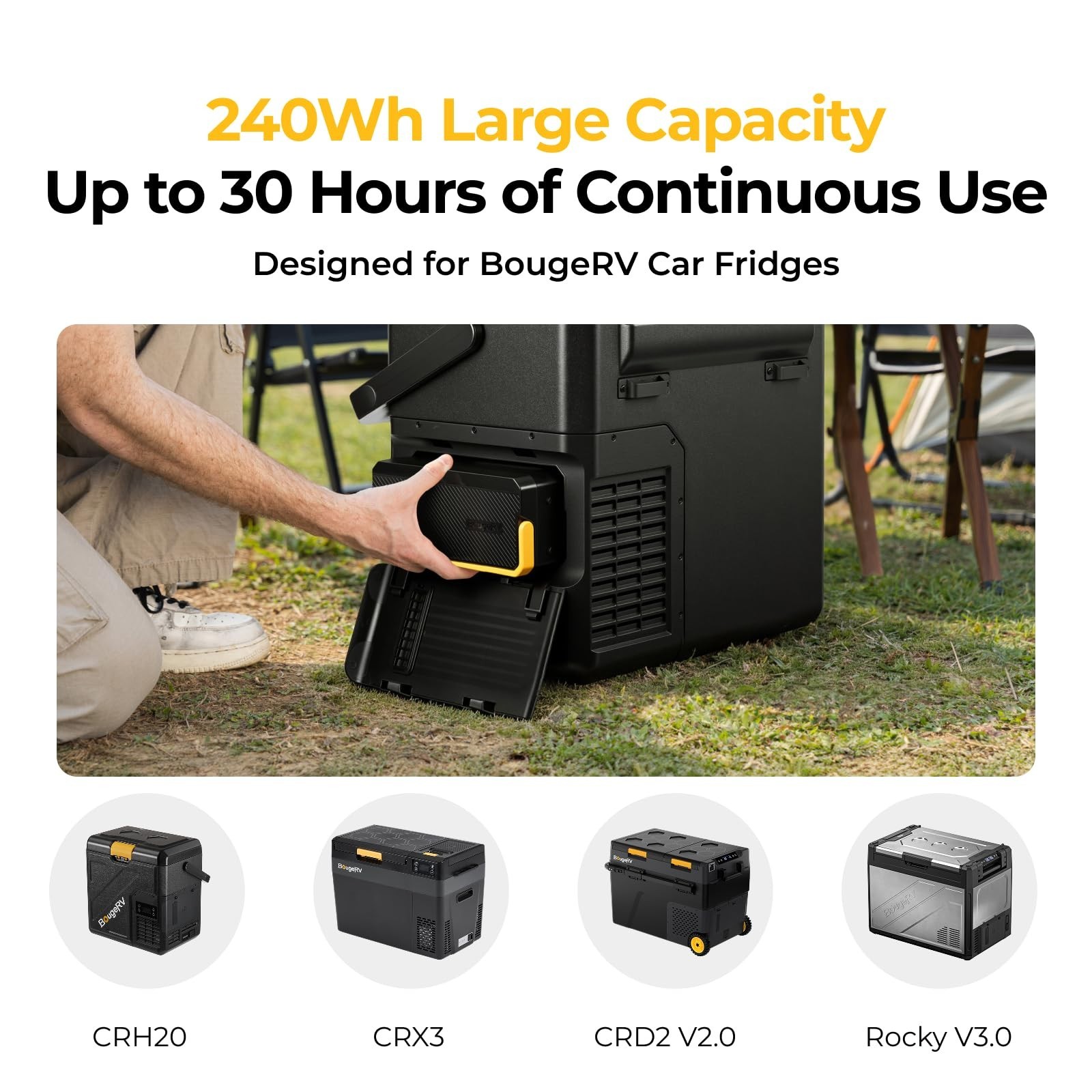 240Wh Detachable Battery Car Refrigerator Power Station For CRD2V2.0 RockyV3.0
