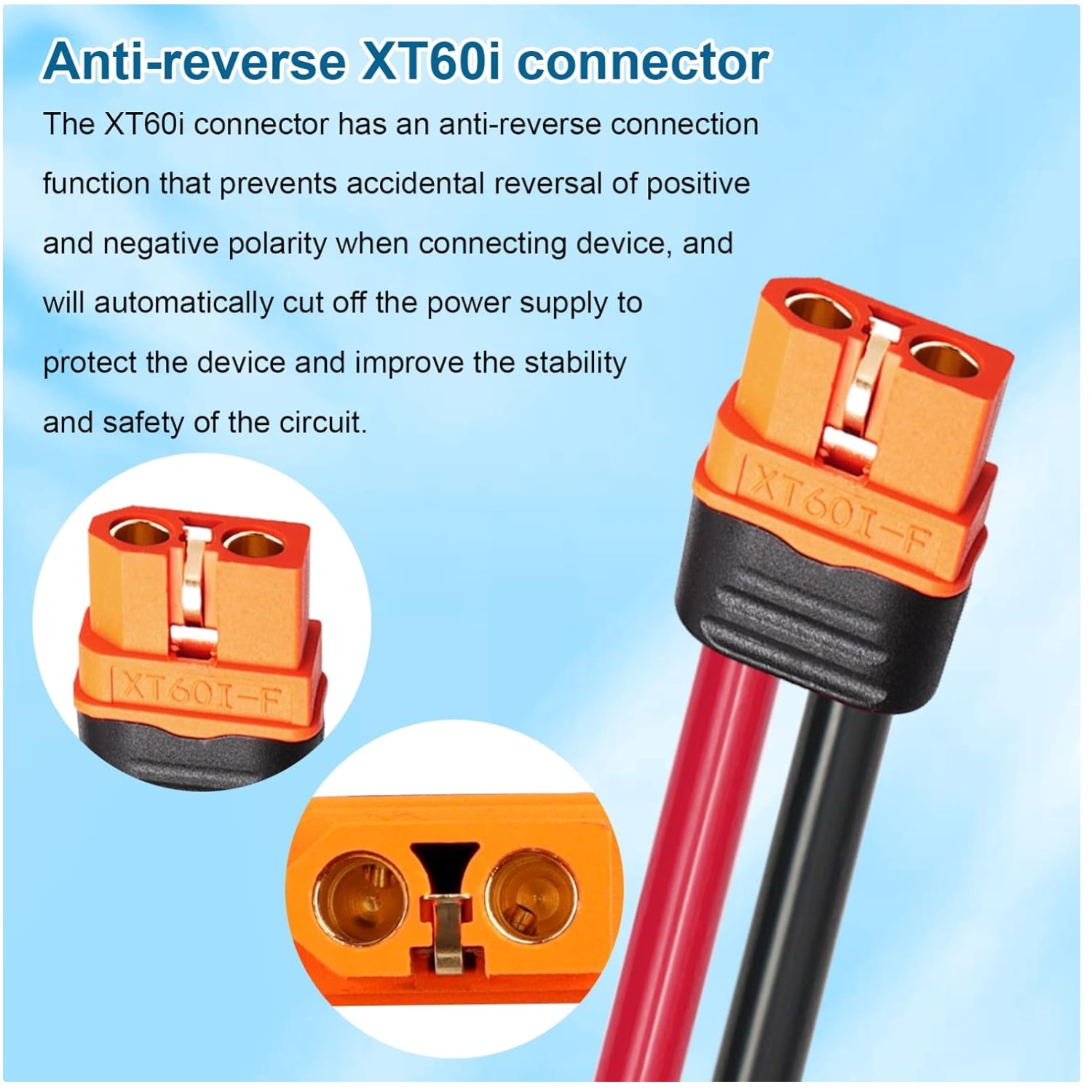 Solar to XT60i Cable 10AWG 50FT – High Quality & Low Loss