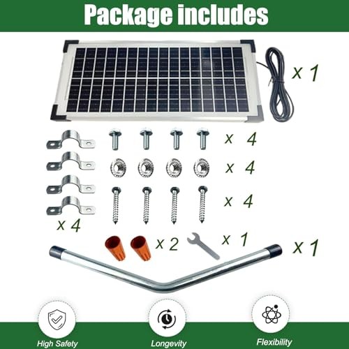 FM123 10 Watt Solar Panels Kit for Mighty Mule GTO PRO Automatic Gate