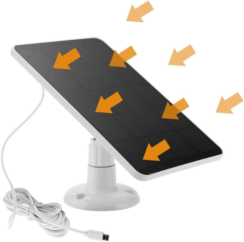 Efficient 4W Solar Panel Charger for Doorbell & Security Cameras – Easy Install