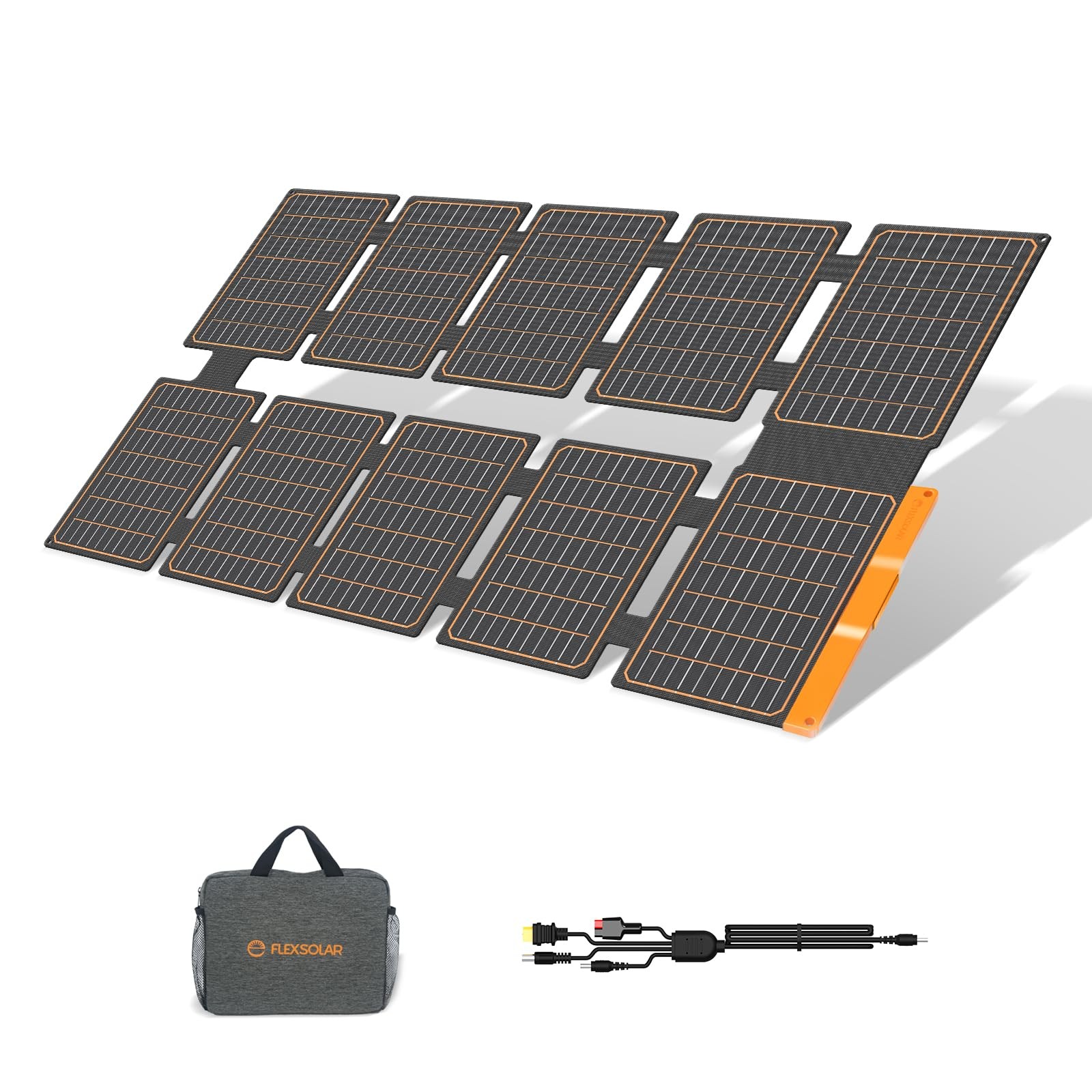 100W Portable Solar Panel – 24% High Efficiency, IP67 Waterproof, QC3.0 USB-A…