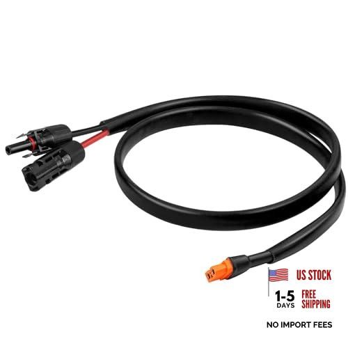 Solar to XT60i Cable 10AWG with Flame Retardant Protective Sleeving – 3FT