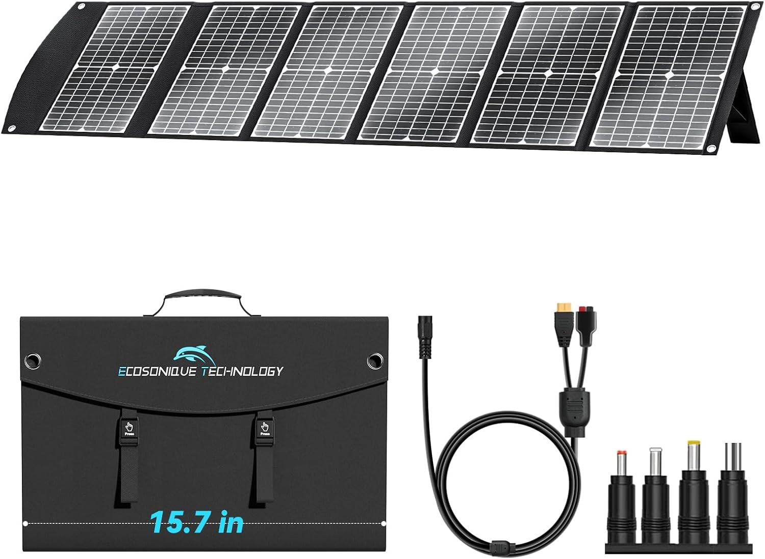 100W Portable Solar Panel Extremely Lightweight Compact Foldable W/ USB QC3.0