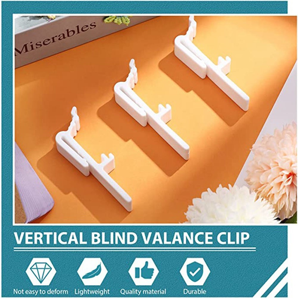 Robust Plastic Vertical Blinds Clips Set 12 Pieces for Easy Installation