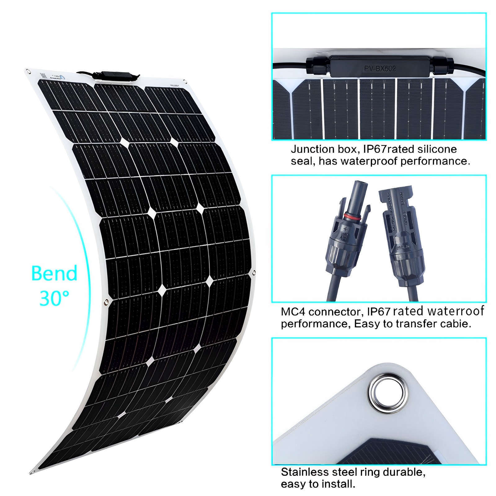 1500W Solar Panel Kit 12V with 40A Solar Charge Controller Dual 5V USB Outputs